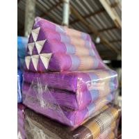 ราคา Three Fold Thai Cushion 50x167x26 cm LxWxH 100 Natural Kapok Filling Foldable Thai Mat with Triangle Cushion Headrest Thai Pillow หมอนขิด หมอนสามเหลี่ยม สิบช่องสามพับ ลายขิดผ้าไทย (22473752594)