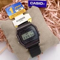 ราคา นาฬิกาข้อมือผู้หญิงแฟชั่น casio สีใหม่ บอกวันที่ เดือน ปี กันน้ำได้ สายสเเตนเลสปรับสายได้ รุ่น B640WC 5A (22149630405)