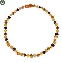 ราคา Boupower Baby Kids Amber Necklace Teething Irregular Amber Necklace Pain Reduce (21720939745)