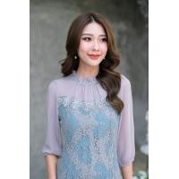 ราคา All Ladies เดรสลูกไม้ดีไซน์ตุ๊กตา งานขายดี สีละมุน ใส่ออกงาน ใส่ทำงาน เรียบหรูดูแพงราคาไม่แพงนะคะ (19667335003)