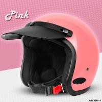 ราคา หมวกกันน็อค วินเทจสุดคลาสสิค V TECH สีพลาสเทลสีด้านสีเงา พร้อมแก็ปบังแดด PEAK ยาว โรงงานไทย มอก 369 2557 (21489552147)