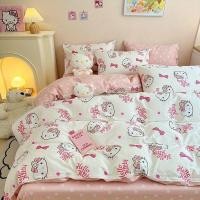 ราคา ชุดเครื่องนอนเด็กน่ารักใน1ผ้าคลุมเตียงผ้าคลุมที่นอนสำหรับเด็กผู้หญิงชุดผ้าปูที่นอนปลอกเตียงราบพร้อมปลอกหมอน2ใบสำหรับเตียงเดี่ยว ควีนไซส์ คิงไซส์ของตกแต่งบ้าน (22176274528)