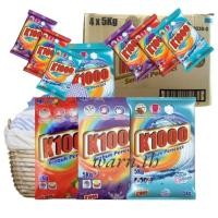 ราคา ผงซักฟอกนำเข้า K1000 1ลัง4ถุง 20kg สินค้านำเข้ามาเลยเซีย (22447151699)