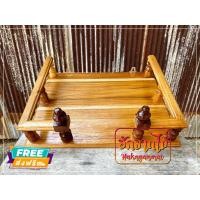 ราคา HNGM หิ้งพระ หิ้งพระเหลี่ยมไม้สักทอง 40 29 ซม หิ้งพระเหลี่ยมไม้สักติดผนัง หิ้งวางไอ้ไข่ สีใส (9850819720)