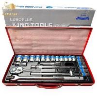 ราคา EURO PLUS KING TOOLS ชุดเครื่องมือ ประแจ ชุดบล็อก 24 ชิ้น ขนาด 1 2 4หุน CR V แท้ (22185560272)
