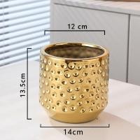 ราคา กระถางต้นไม้ ดอกไม้ สีทอง ตกแต่งบ้าน Luxury MH 274 (22361145891)