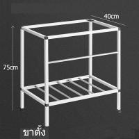 ราคา 50x40cm ซิงค์ล้างจาน อ่างล้างจาน สแตนเลส 304 1หลุม 75x40cm 2 ชั้น มีพื้นที่ด้านข้างสำหรับวางจาน ขนา (22335447175)