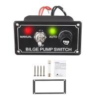 ราคา DC 12V Fused Marine Bilge Pump Switch Panel with LED Indicator Light Manual Off Auto 3 Way Toggle Switch (19572999479)