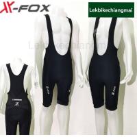 ราคา กางเกงปั่นจักรยานเอี๊ยมขาสั้น X FOX สาย สีดำ (16347936319)
