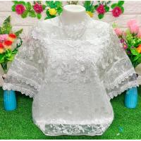 ราคา เสื้อลูกไม้ใยแก้ว2213ผ้านิ่มใส่สบายมีซับในทั้งตัวจร้า (21683113410)
