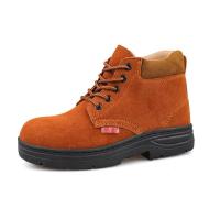 ราคา รองเท้าเซฟตี้ หัวเหล็ก พื้นเหล็ก รองเท้าบูทผู้ชายหนังกลับ ผู้ชายรองเท้าส้นสูงสีน้ำตาลประกันแรงงาน Size 39 45 (21920330712)