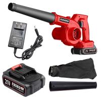 ราคา เครื่องเป่าลมไร้สาย 2in1 เครื่องเป่าใบไม้ เครื่องเป่าลม โบเวอร์เป่าลม ที่เป่าลม 1200W เครื่องเป่าลมแรงดันสูง เครื่องเป่าใบไม้ไร้สาย เครื่องเป่าลมพกพา โบลเวอร์ไร้สาย Cordless Blower พร้อมถุงเก็บฝุ่น (2