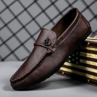 ราคา JZZL รองเท้าหนังลำลองสำหรับผู้ชายรองเท้าโลฟเฟอร์ลำลองระบายอากาศรองเท้ามีปุ่มแฟชั่นแนวเกาหลี (17890287430)