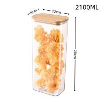 ราคา 1pcs Rectangular Glass Storage Container Easy To Grip for Organizing Kitchen Food Such As Miscellaneous Grains Nuts and Oatmeal (21779214351)