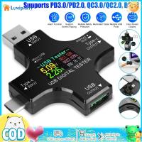 ราคา เครื่องทดสอบแรงดันไฟฟ้าป้องกันแรงดันไฟฟ้าดิจิทัลมิเตอร์ Lcd Usb Type C มัลติมิเตอร์พร้อมสายเคเบิล (20869646174)