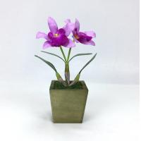 ราคา กระถางดอกไม้ประดิษฐ์ตกแต่งบ้าน ดอกกล้วยไม้แคทลียาพร้อมกระถางไม้ (7696588009)