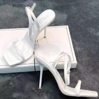 ราคา Fashion Shoes for Women Buckle Strap Solid Womens Sandals Peep Toe Thin Heels Super High Pump Women Square Toe Heeled Sandals (20031736900)