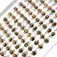 ราคา แหวนฝังหินธรรมชาติ10ชิ้น 20ชิ้นแหวนชุบเงินทรงกลมหินตาเสือเครื่องประดับแฟชั่นสำหรับผู้หญิงของขวัญวันวาเลนไทน์ (14160441516)