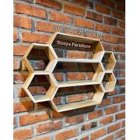 ราคา ชั้นวางของไม้สัก รังผึ้ง 6 ช่อง ชั้นวางของ ชั้นวางของแขวนผนัง ชั้นแขวนผนังไม้สัก ชั้นติดผนัง (17203231886)