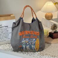 ราคา Bear BallChain Embroidery Handbag Ice Cream Elk Drawstring Tote Bag Lightweight Mommy Bag Ins Flower Shoulder Bag Shopping Without shoulder strap (22044257411)