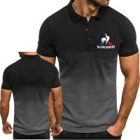ราคา Le Coq Sportif Mens Gradient Polo Shirt Golf Casual Sportswear Short Sleeve Shirt Collar Polo Shirt Quick Dry Casual T Shirt (20999073815)