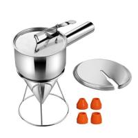 ราคา กรวยหยอดแป้ง สแตนเลส พร้อมขาตั้ง ขนาด1200ML พร้อมหัวเปลี่ยน 4 หัว (21993149911)