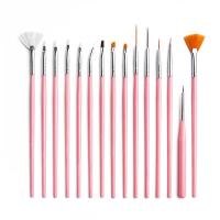 ราคา Rex TT Custom watercolor 15pcs Painting tool plastic handle paint brushes multi function combination artist chalk paint brush set (21597490329)