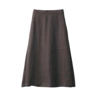 ราคา MUJI กระโปรง ทรงบาน WOMEN HEMP FLARED SKIRT (21845541431)