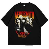 ราคา เสื้อยืดคอกลมแขนสั้นสำหรับผู้ชายเสื้อยืดผ้าฝ้าย100 กราฟิกแบบวง Aerosmith (21185321644)