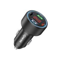 ราคา OWIRE ที่ชาร์จในรถ Car Charger 127W ชาร์จเร็ว Type C หัวชาร์จในรถ รองรับ 4ช่อง usb อลูมิเนียมอ (21739643572)