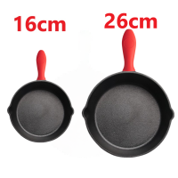 ราคา Pre Seasoned Cast Iron Skillet Set กระทะเหล็กหล่อ มีด้ามจับ กระทะเหล็กหล่อก้นลึก 16 20 26cm (21628919552)