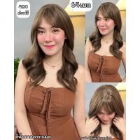ราคา เบอร์ 64 รหัส Sharon วิกผมลอนสวอนปลายเล็กน้อย หน้าม้า หนังศีรษะเทียมแบบใหม่รูปตัวS แถมเน็ต ขาตั้ง ของแถม (22156709159)
