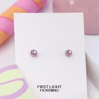 ราคา First Light Morning Crystal Ball Earrings ต่างหู Swarovski Elements ต่างหูแป้นเสียบ (22278366469)