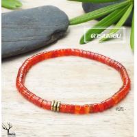 ราคา สร้อยข้อมือหิน คาร์เนเลี่ยน แท้ 100 กำไลหินนำโชค ขนาด 4mm ทรงลูกปัดโบราณ สร้อยข้อมือหิน หินมงคล หินนำโชค หินเสริมดวง หินแท้ (17419541646)