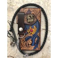 ราคา กระเป๋าสตางค์หนังแท้ กระเป๋าหนังผู้ชาย รุ่นใบยาว หนังวัวแท้ 100 กระเป๋าหนังแท้ ผลิตจากโรงงานไทย พร้อมส่ง (18808113199)