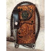 ราคา กระเป๋าสตางค์หนังแท้ กระเป๋าหนังผู้ชาย รุ่นใบยาว หนังวัวแท้ 100 กระเป๋าหนังแท้ ผลิตจากโรงงานไทย พร้อมส่ง (18808113197)