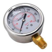 ราคา 1 4 NPT Automotive Oil Pressure Gauge Instrument Hydraulic Meter Gauge 0 3500 PSI (22144612965)