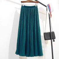 ราคา กระโปรงพลีทอัดกลีบยาว สีพื้น ผ้าทิ้งตัว กลีบไม่คลาย กระโปรงพลีท จีบแน่นจีบสวย ผ้าไหมอิตาลีกระโปรงพลิ้วเกรดดี นุ่มพลิ้ว นุ่มใส่สบาย (20954682322)