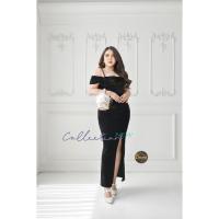 ราคา 5024 bj wo ชุดราตรี สายเดี่ยวแต่งคอถ่วง ถ่วงแขนพรางแขน ผ้ากำมะหยี่ Plussize เดรสออกงาน ชุดออกงาน เพื่อนเจ้าสาว ommishop (22166534659)