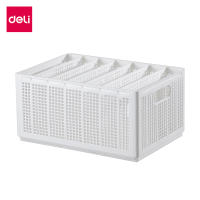 ราคา Deli ตะกร้าใส่ของ ตะกร้าใส่ของแบ่งช่อง ตะกร้าพลาสติก มีแผ่นกั้นสำหรับปรับแบ่งสัดส่วน วางซ้อนกันได้ พับเก็บได้ ไม่เสียรูป ใส่ของอเนกประสงค์ Storage Box (22474280097)