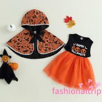 ราคา cod Ab little Girls ชุดฮาโลวีน ชุดเดรสแขนกุด พร้อมเสื้อคลุม มีฮู้ด ชุดคอสเพลย์ 2 ชิ้นxvbntryxbn (21615913488)