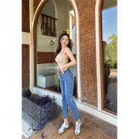 ราคา Acasey กางเกงยีนส์ผู้หญิง ขายาว ดีเทลกระเป๋าปืน เก็บทรง เนื้อหนา เนื้อนุ่ม ไซส์ 5188 S 38 (21989884100)