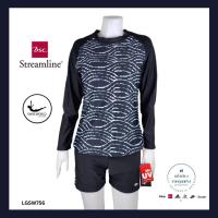 ราคา มี S XL ชุดว่ายน้ำแขนยาว กางเกงขาสั้น ของ bsc streamline สีดำ ลายสวยเรียบ (18886619392)