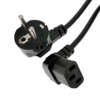 ราคา Angled C13 Computer EU Power Cable European Type F Adapter Plug to IEC C13 Extension Cord For Monitor PDU Antminer Printer 1m (20756042723)