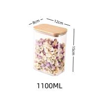 ราคา 1pcs Rectangular Glass Storage Container Easy To Grip for Organizing Kitchen Food Such As Miscellaneous Grains Nuts and Oatmeal (21779214349)