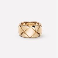 ราคา Coco Crush แหวนเงิน ทอง 18K สลักลาย ขนาดใหญ่ (17189862685)