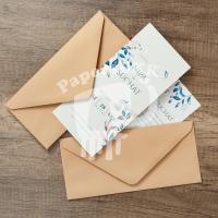 ราคา ซองเบอร์ ยุโรป 4x9 นิ้ว สีพาสเทล ซองการ์ดแต่งงาน 50ชอง 1แพค Envelope (12947973881)