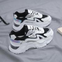 ราคา cicishopp รองเท้าผ้าใบ สไตล์เกาหลี เสริมส้น 3 สี มีแถบโฮโลแกรม กากเพชร (21016033897)