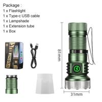 ราคา Asafee EDC LED Super Bright F473 Portable Flashlight Outdoor Camping Tactical Light XPG LED Using18650 18350 Battery TYPE C Rechargeable 11Modes Waterproof IP55 Work Safety Light (22108604272)