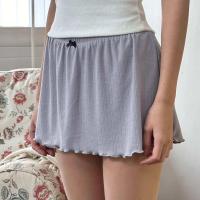 ราคา xyxx tiny bow lettuce trim mini skirt กระโปรงสั้นติดโบว์มีซับใน (22356537575)